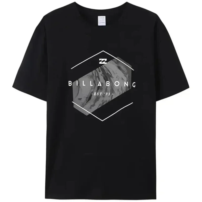 Men's Summer Billa Bong T-Shirt Amazing Quality Top Black Beach Waves Retro Casual Hip Hop Tees Men Clothing Pro Choice