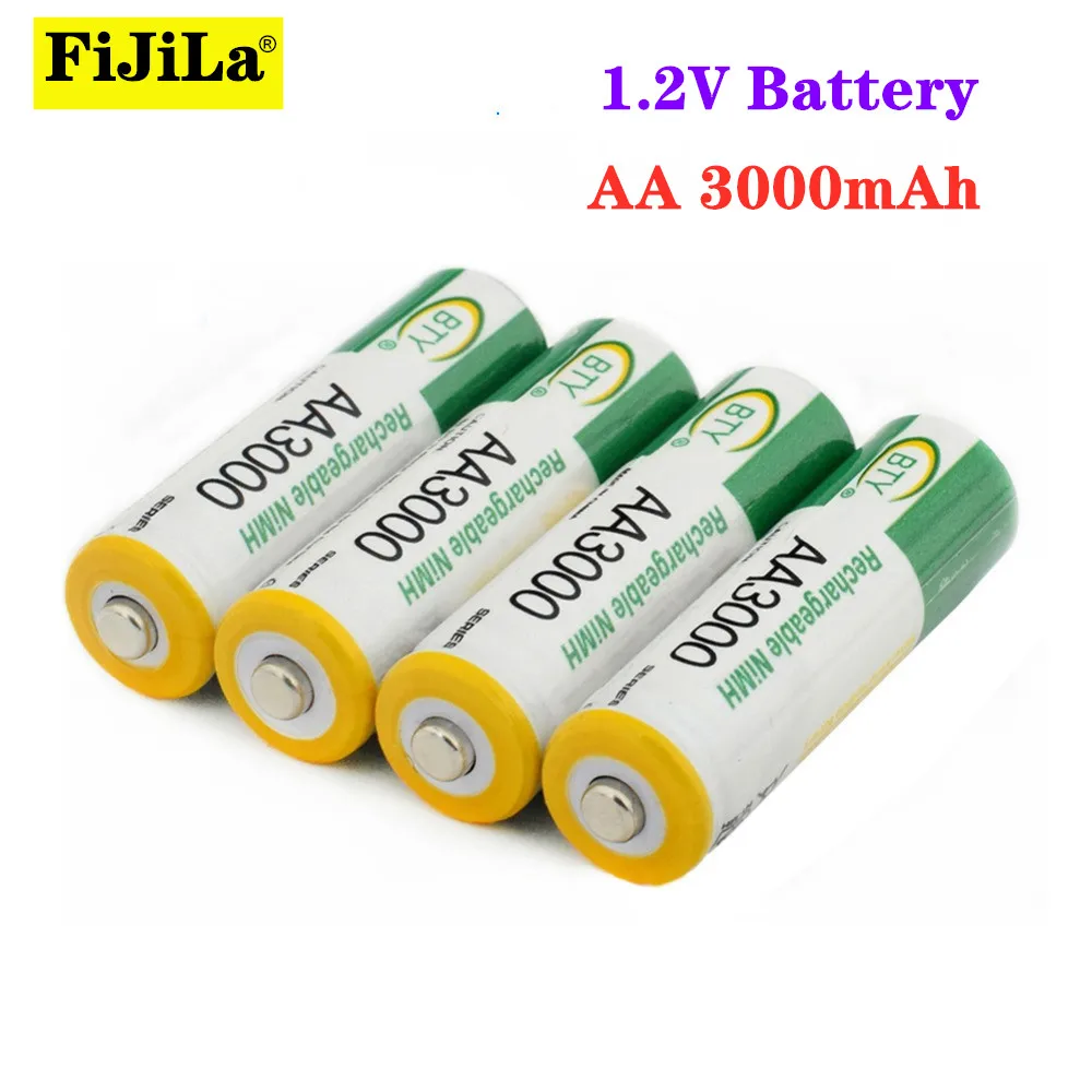 3000mAh AA 2A Ni-MH 1 2 V Akku Aufladen Pre-Auto geladen гусеничная камера микрофон
