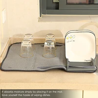 large dish drying mat absorbent dishes drainerdish cups draining pad quick drying easy to clean practical dish draining tool for