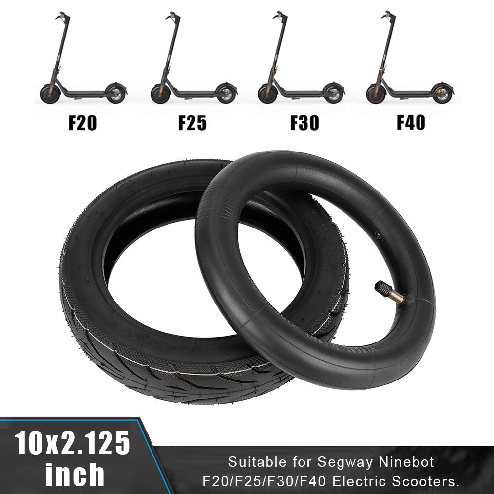 

10*2.125 Scooter Rubber Vacuum Tires for Segway Ninebot F20 F25 F30 F40 Electric Scooter Inner and Outer Tires Replacement Parts