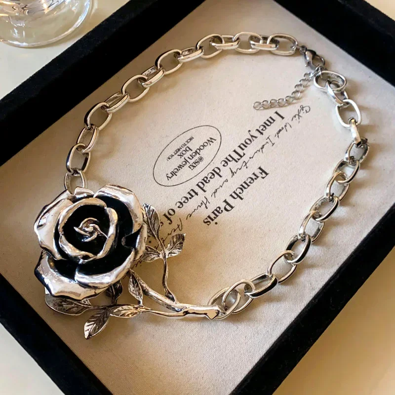 Ожерелья Draweye с цветами для женщин гиперболы винтажные корейские модные