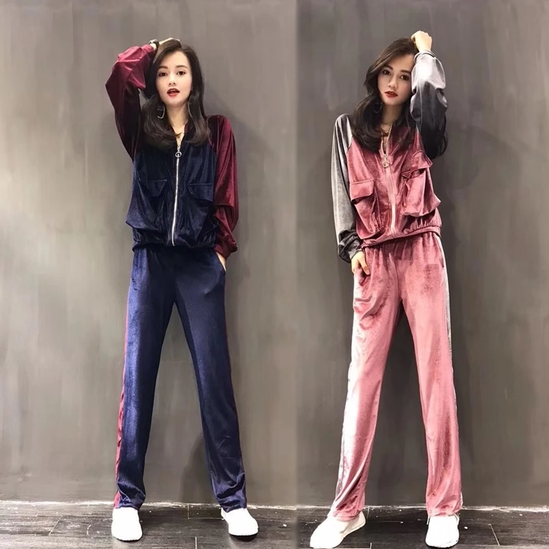 

Woman Tracksuit Two Piece Set Sweatsuits Female Outfit Hoodies Sweatshirt and Sweatpants Joggers Pant Suits Ladies Suits G101