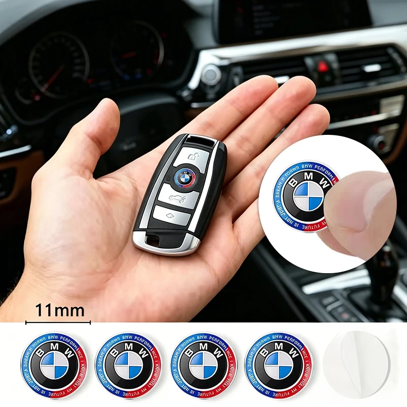 Фото Наклейки-эмблемы для автомобильных ключей BMW (11 мм, 14 мм, 5/10 шт.) к 50-летию, M Power, I3, G08, F15, F16, G20, E34, F94, F95, G30, G11, G12, E36 №4