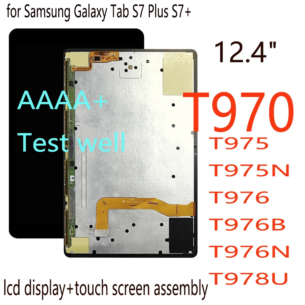 

12.4 For Samsung Galaxy Tab S7 Plus S7+ T970 T975 T975N T976B T976N T978U LCD Display Touch Screen Digitizer Assembly T976 T978