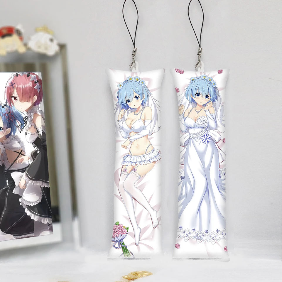 Брелок с надписью Re: жизнь в другом мире от нуля Rem Ram милый аниме брелок для ключей