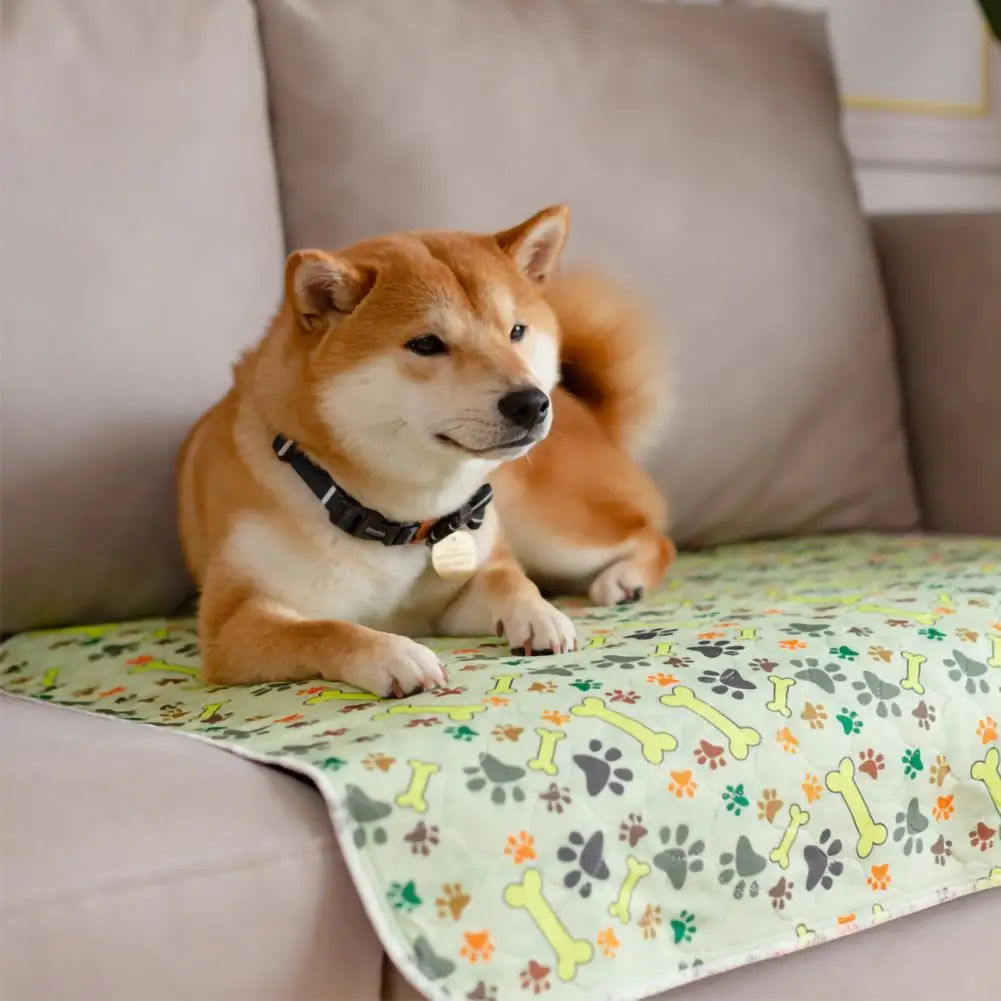 

Eco-friendly Reliable Printed Comfortable Puppy Training Mat Green Puppy Training Pad Bite-resistant for Living Room