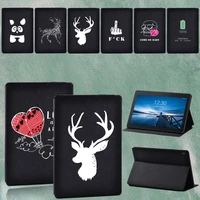 leather tablet case for lenovo tab m10 fhd plustab m10 10 1 tb x605fe10 10 1 tb x104f tb x104l anti dust foldable stand cover