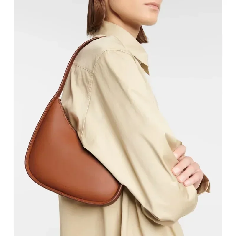 

The R0w First Layer Cowhide New Leather The Moon-shaped Row Ladies Handbag Top Underarm Mini Bag.