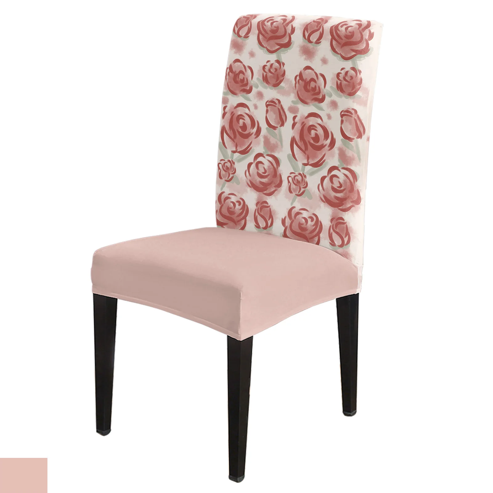 

Flower Plant Watercolor Table And Chairs Chair Covers Living Room Wedding Supplies Dining Chair Cover Elastic