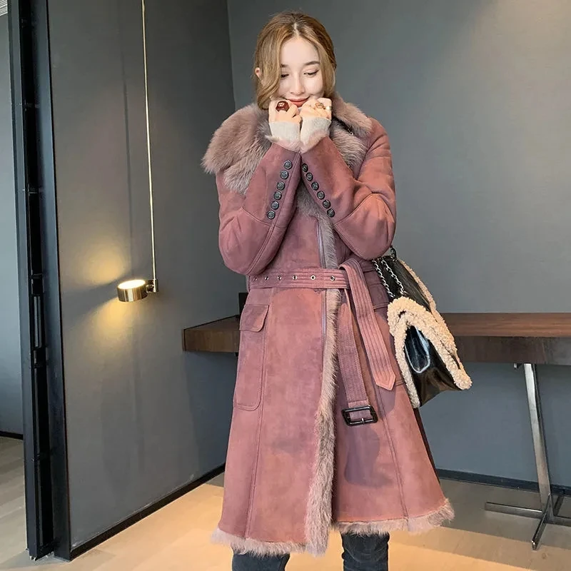 2022 Autumn And Winter Fur Coat New Fur Temperament Fashion Thicken Jackets Female imitation Fur Coat Women's Md-Length Outwear