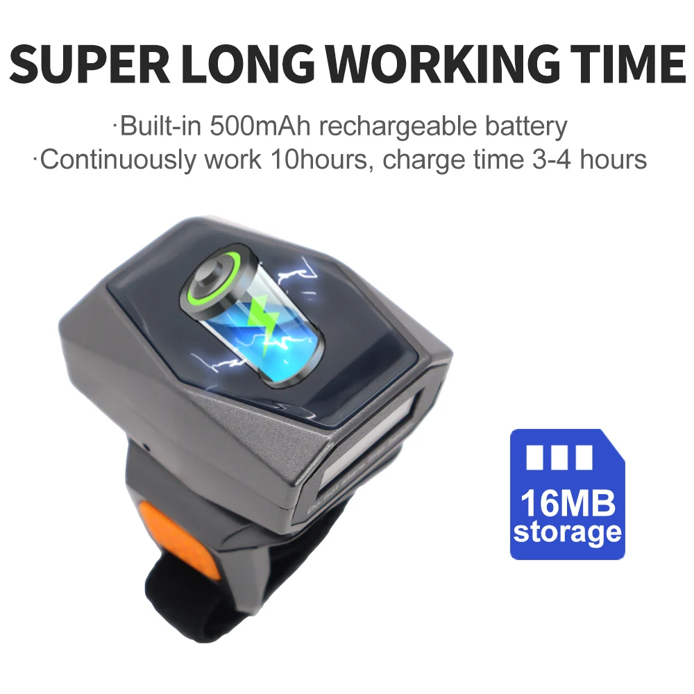 Фото GTCODESTAR GT-S101 2D беспроводной Bluetooth-считыватель штрих-кодов мини Qr считыватель штрих-кодов портативное переносное кольцо 2,4G USB-сканер штрих-кода №3