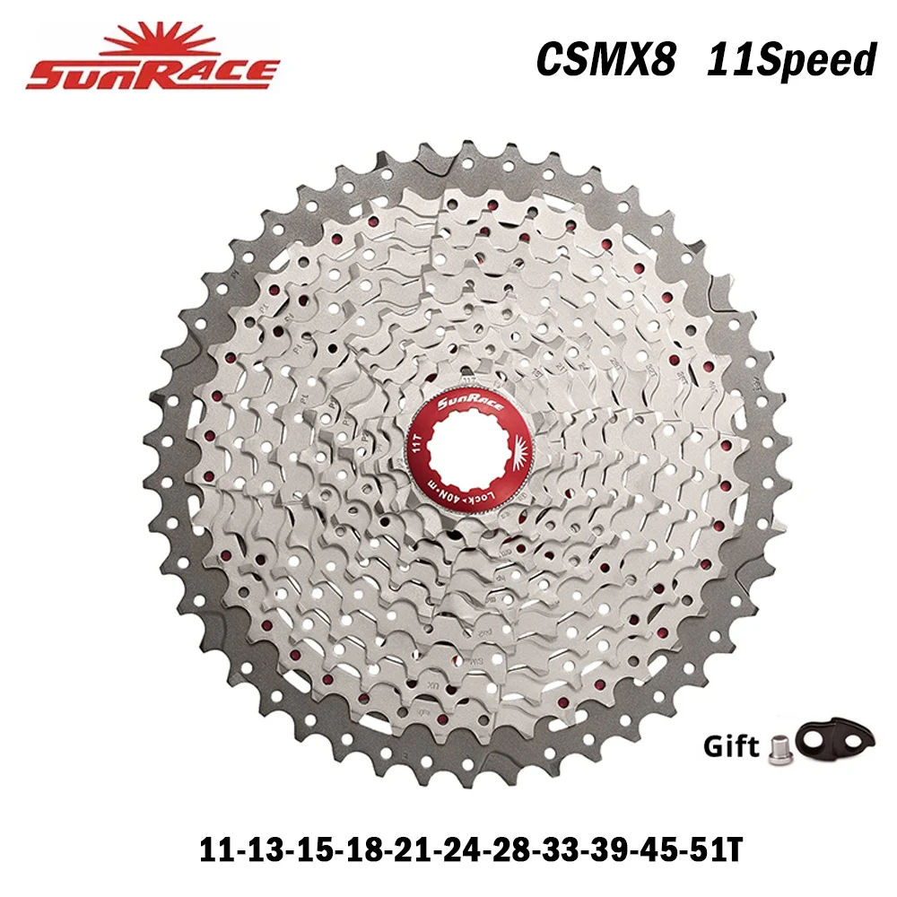 

SunRace CSMX8 11 Speed Wide Ratio bike bicycle cassette Mountain Bicycle freewheel csmx8 11 velocidades 11-51T