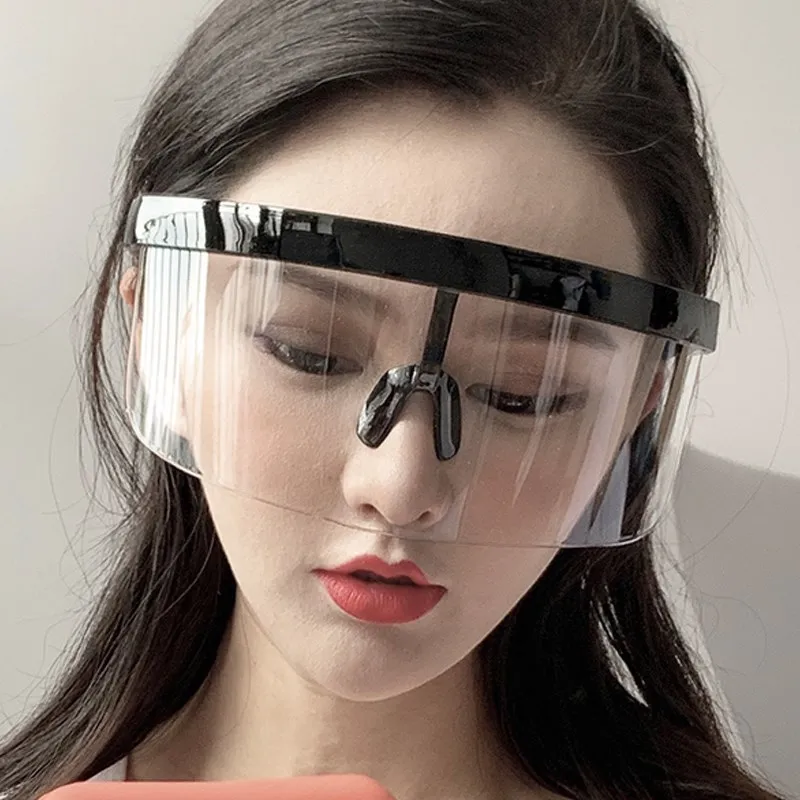 

Rexxar 2020 New Fashion Sunglasses Women Men Brand Design Goggle Sun Glasses Big Frame Shield Visor Men Windproof Glasses UV400