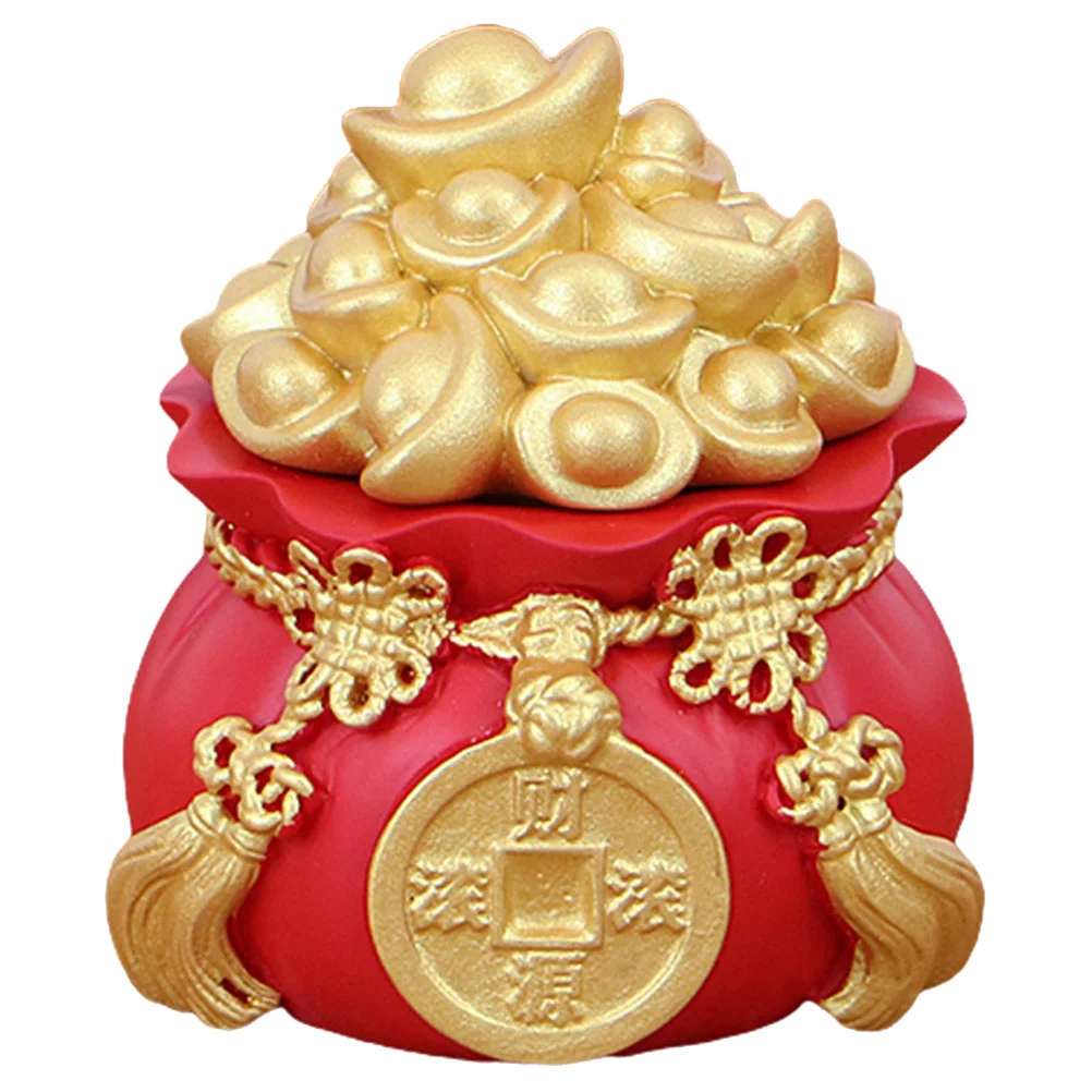 

Money Chinese Figurine Bank Shui Feng Treasure Wealth Ingot Gold Piggy Basin Bowl Coin Statue Yuan Bao Housewarming Gift Fortune