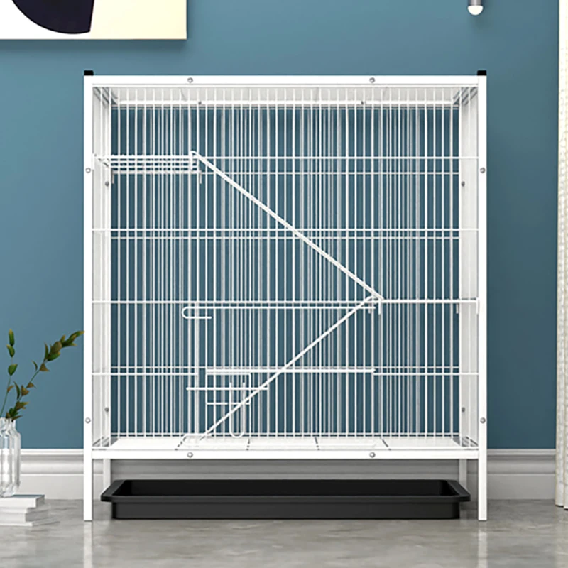 

White Large Bird Cage Stainless Steel Metal Outdoor Birdhouse Bird Perch Holder Aviary Bird Cage For Parrot Jaula Bird Items