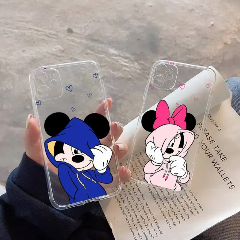 

BANDAI Mickey Mouse Phone Case for iPhone 11 12 13 mini pro XS MAX 8 7 6 6S Plus X 5S SE 2020 XR clear case