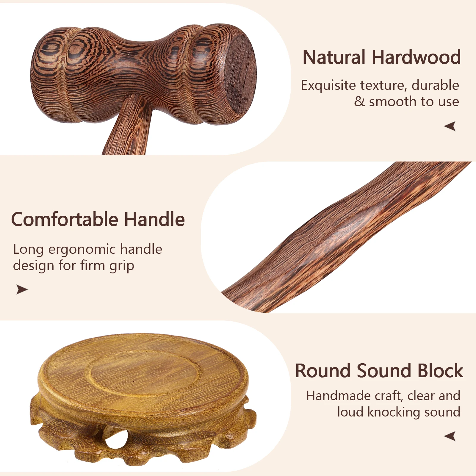 1 Набор деревянный молоток для аукциона судов судей с деревянной основой |