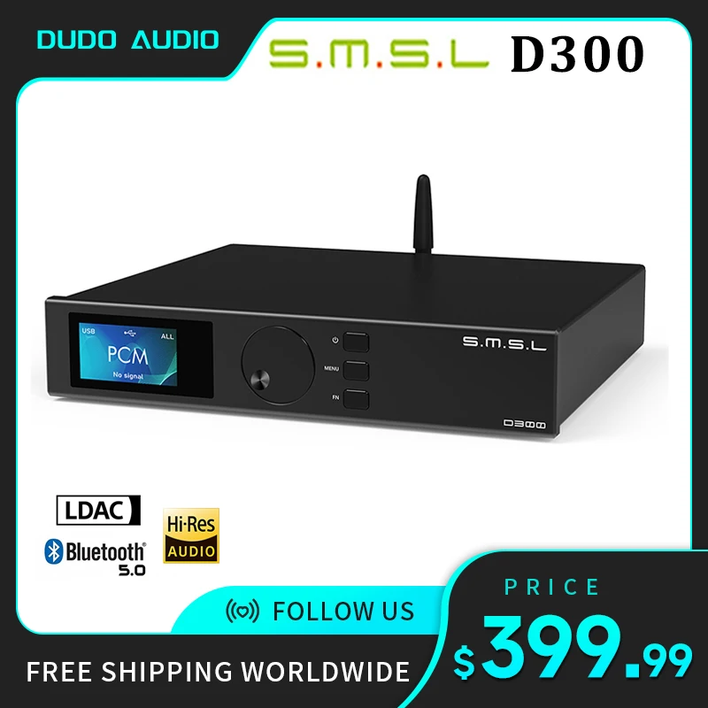 SMSL D300 Bluetooth 5,0 декодер DAC ROHM BD34301EKV чип XMOS DSD512 PCM768KHZ LDAC декодер с дистанционным управлением XLR/RCA выход