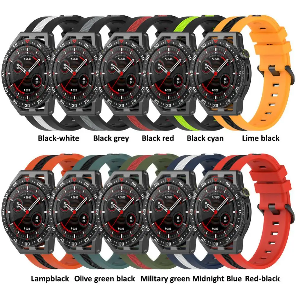 

Sport Bracelet 22mm Universal Belt Silicone Band For Huawei Gt 3 Se Watchstrap For Huawei Gt3 Se Watch Accessories