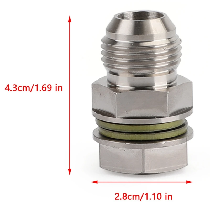10AN To M18X1.5 Turbine Oil Pan/Oil Return Drain Plug Adapter Expansion Joint Without Welding | Bolts