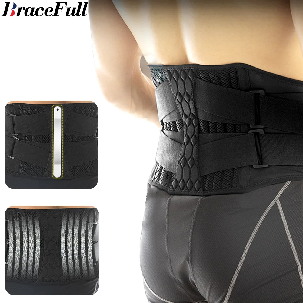 

Lumbar Back Braces Support Belt for Women Men Waist Trainer Belt for Back Pain Relief Herniated Disc Sciatica Scoliosis