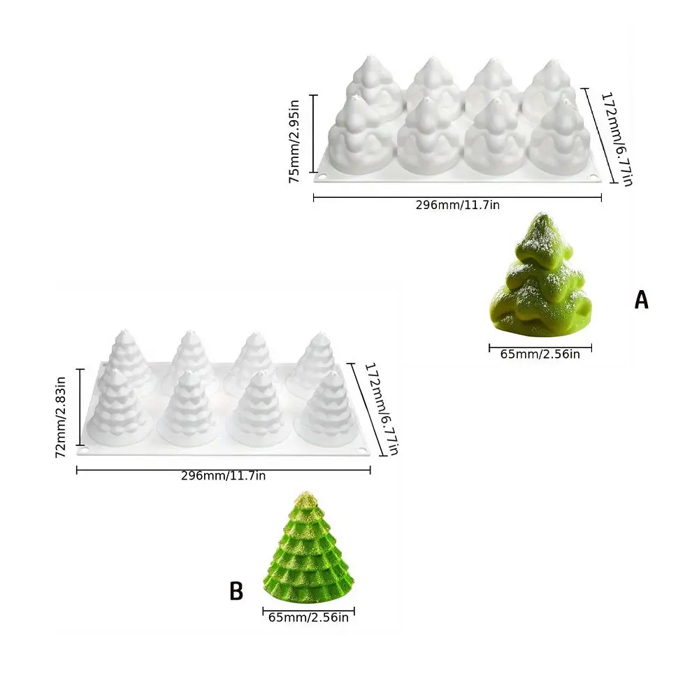 Горячая 8-луночная рождественская елка инструмент для выпечки торта 3D стек