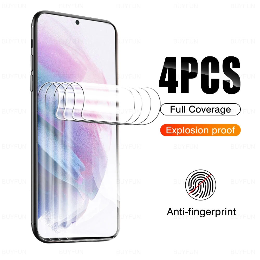 

4PCS Hydrogel Films for Samsung Galaxy S21plus S21 FE S21ultra S20FE S20plus S30plus S30ultra S8plus S9plus Xcover 5 Xcover pro