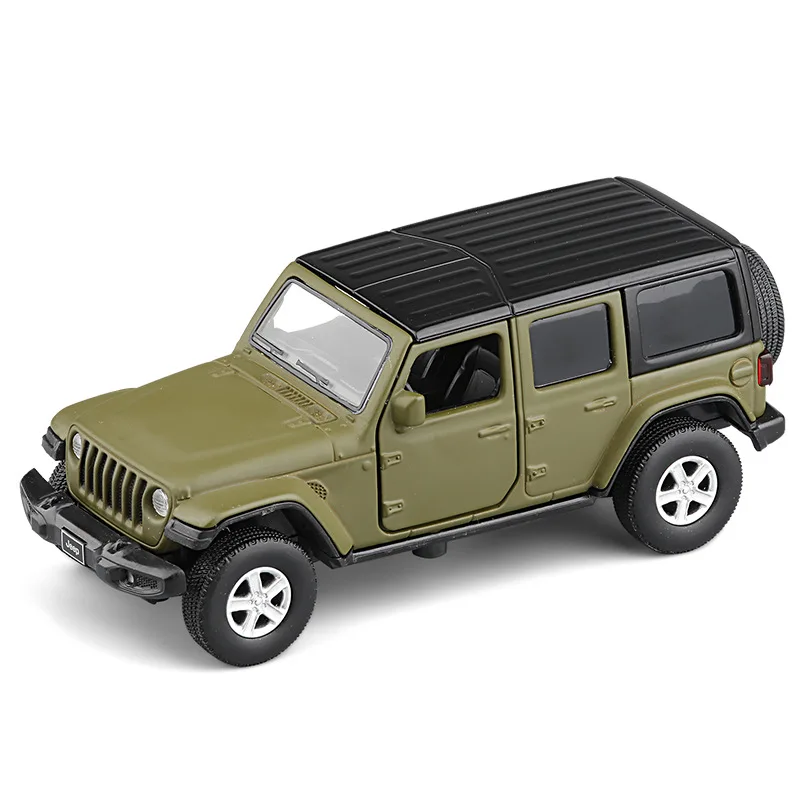 

1:36 Jeep Wrangler Rubicon Alloy Pickup Car Model Diecast Metal Toy Off-road Vehicle Model Simulation Collection Childrens F174