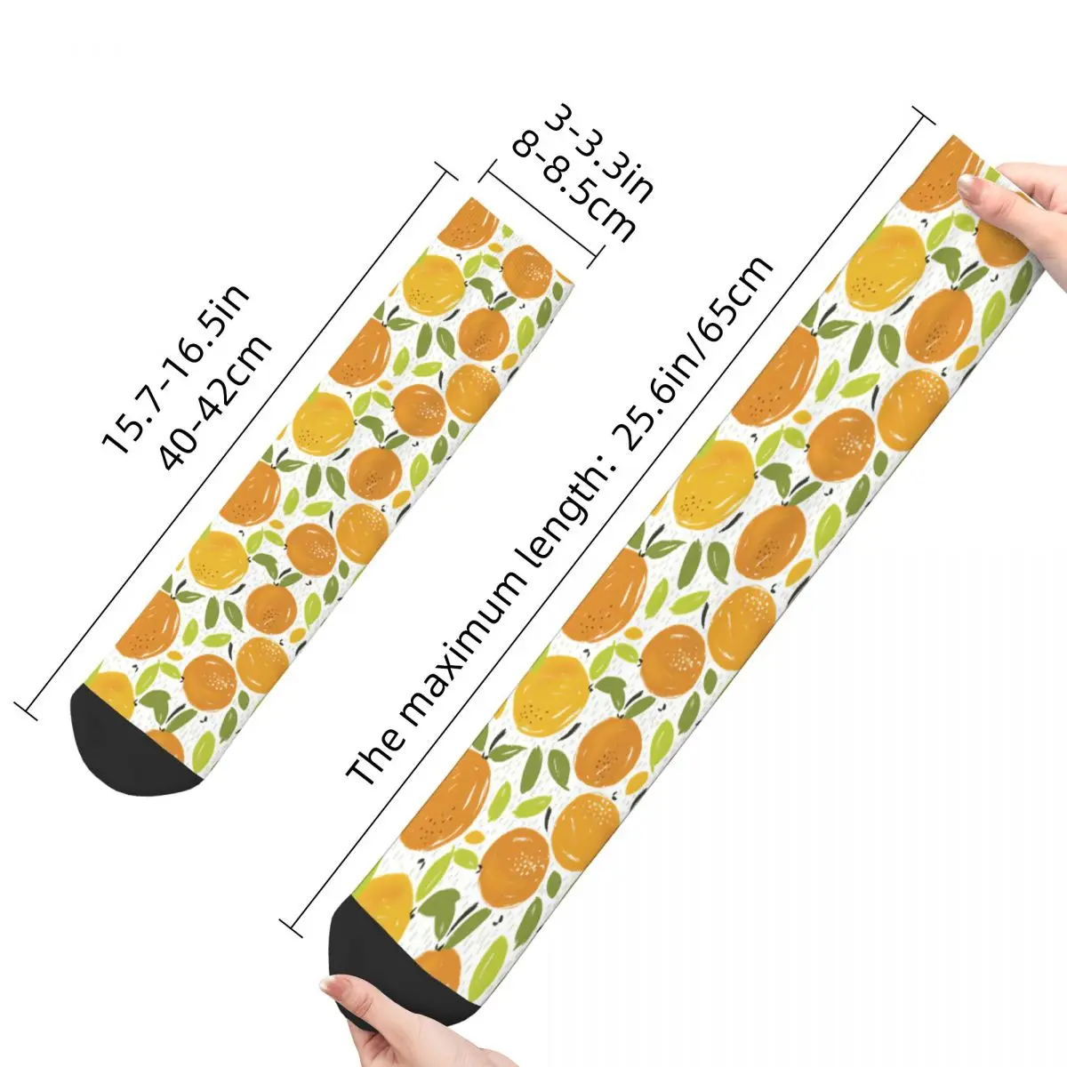 Seamless Pattern Bright Citrus Oranges Adult Socks,Unisex socks,men Socks women Socks