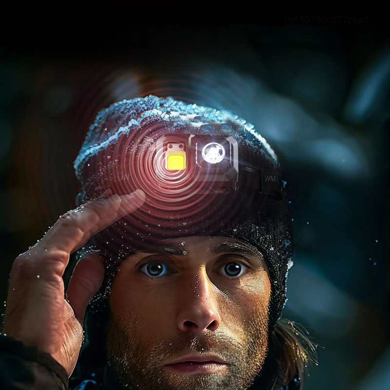 Xiaomi Warsun светодиодный сенсорный зажим для шляпы водостойкий налобный фонарь