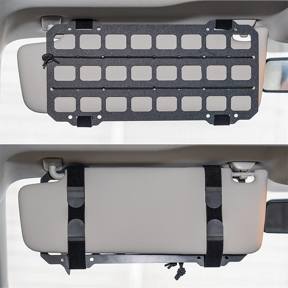 

Auto Sun Visor Organizer for Vehicle Tactical Gear Storage Holder Visor Cover for Molle Pouches EDC Tool
