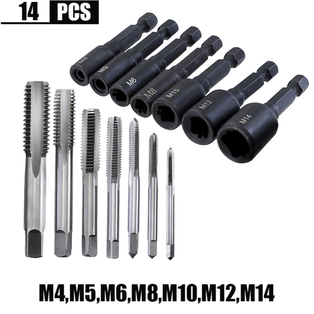 

Durable Tap Die Socket Adapter Screw Socket Straight Fluted 1/4 Hex Shank