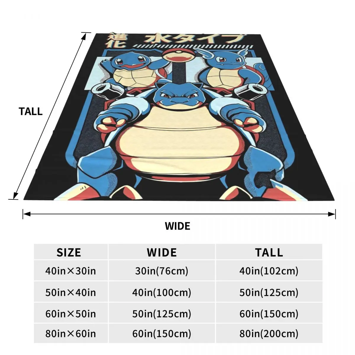 Аниме Pokemon Blastoise мультфильм шерстяные одеяла походное фланелевое одеяло для