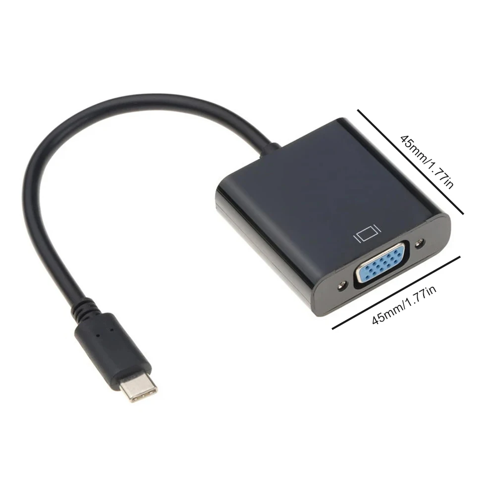 Адаптер типа C к VGA видеоконвертер USB 3 1 1080P FHD для Macbook 12-дюймовая Chromebook Pixel Lumia 950XL