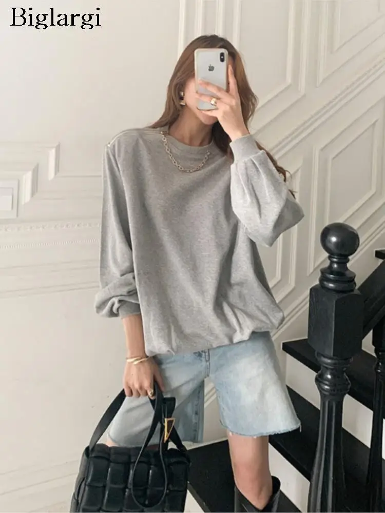 

Женский пуловер с длинным рукавом, повседневный свободный офисный топ в Корейском стиле, осень 2023