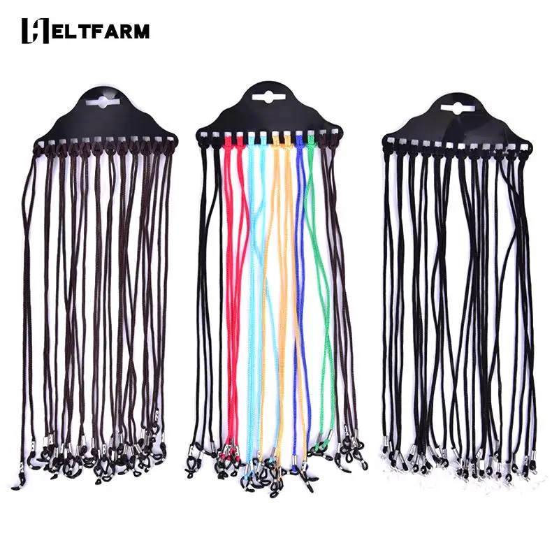 

12 шт./компл. шнурок для очков для занятий спортом на открытом воздухе однотонная нейлоновая цепочка для очков держатель для шнура унисекс со...