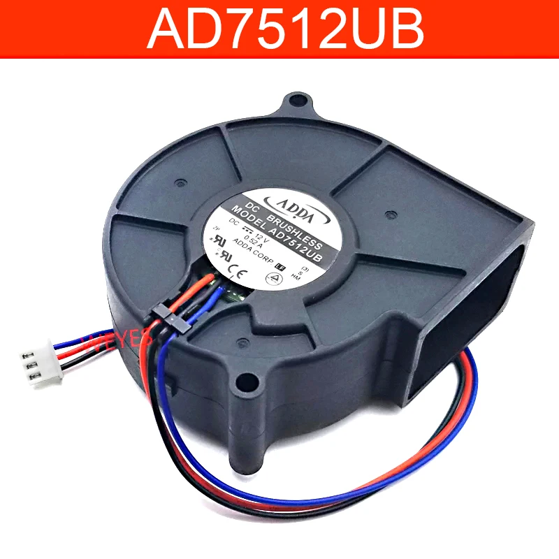 Хорошо протестированный трехлинейный Турбовентилятор ADDA 7530 AD7512UB 12 В постоянного тока а 7 см