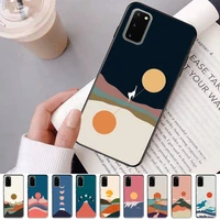 cat mount fuji japan landscape phone case for samsung s20 lite s21 s10 s9 plus for redmi note8 9pro for huawei y6 cover