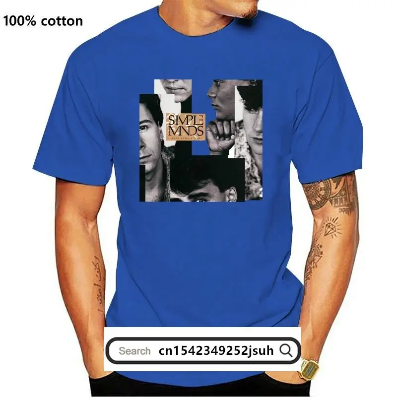 

New SIMPLE MINDS- ONCE UPON A TIME-Классическая художественная футболка для альбома 1985 года-белая-большая
