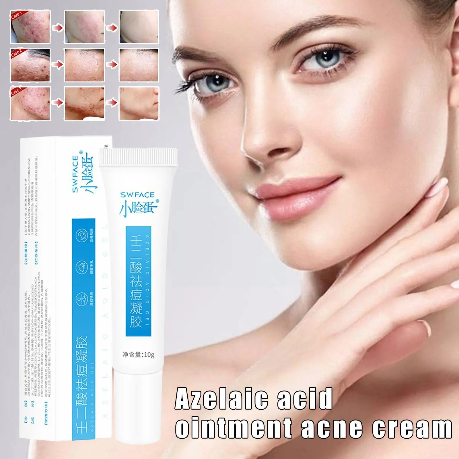 

Azelaic Acid Acne Gel Removal Pimples Acne Lightening Gel Shrink Remove Pores Moisturizing Soothing Scars Acne Facial Black A9Y9
