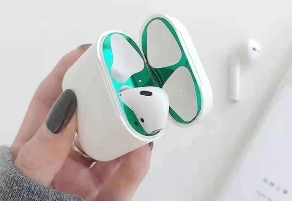 

Металлическая Пылезащитная лента для airpods, защитная Пылезащитная лента для наушников Apple Bluetooth, внутренняя Беспроводная защитная пленка 2-го...