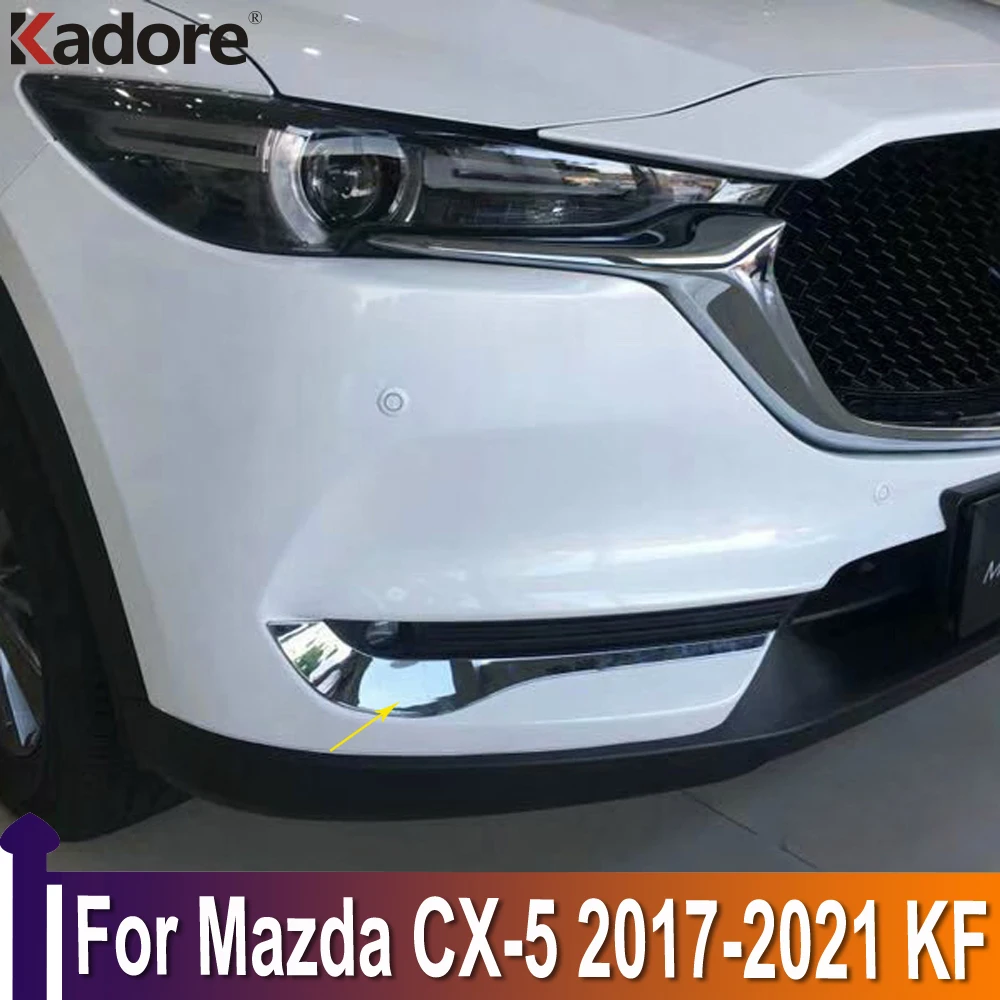 

Для Mazda CX-5 CX5 CX8 2017-2019 2020 2021 KF Хромированная передняя противотуманная фара противотуманная светильник крышка для век бровей отделка автомоби...
