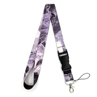 gray marble anime classical style lanyard for keys the 90s phone working badge holder neck straps with phone hang ropes
