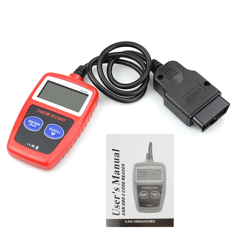 OBD2 MaxiScan MS309 CAN BUS считыватель кодов EOBD OBD II диагностический инструмент KW806 PK OM121 AD310