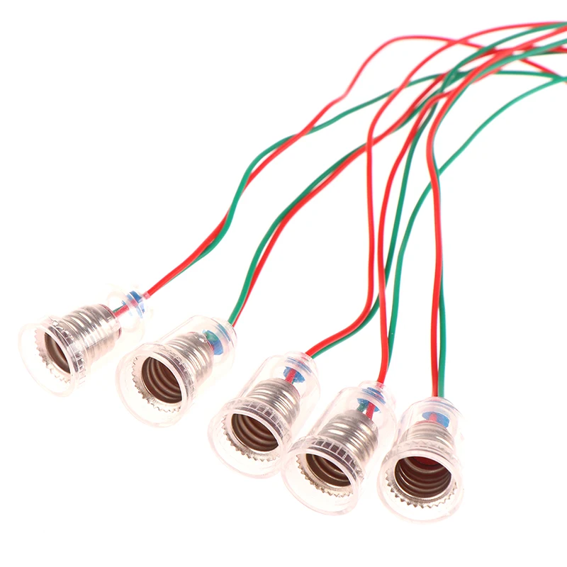 5 шт. универсальный патрон для лампы E10 с проводом небольшой основание