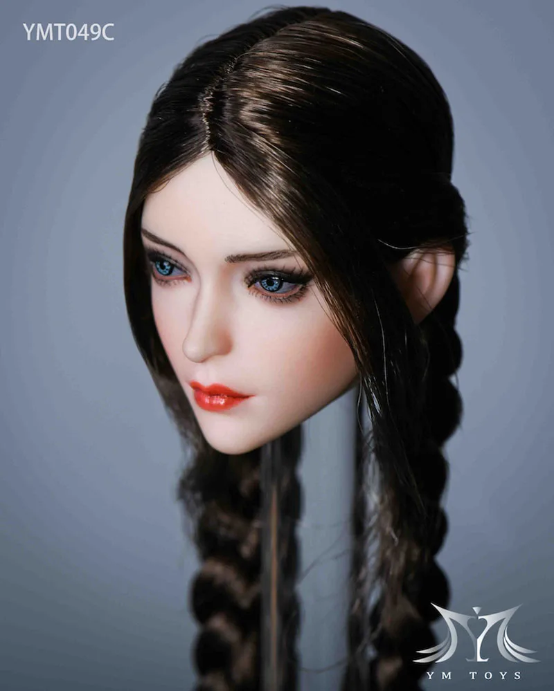 В наличии YMTOYS YMT049 1/6 Blue Eyes Beauty Cheng Head Sculpt Female Soldier Carving Fit 12'' PH TBL Фигурки