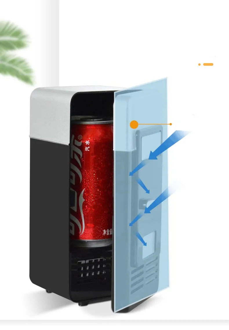 

Мини-холодильник со светильник кой, 2 цвета, USB