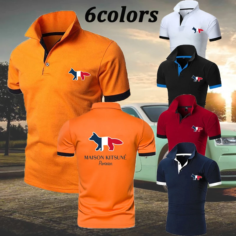 

Рубашка-поло мужская с коротким рукавом, Повседневная дышащая деловая Футболка с принтом дома, в британском стиле, лето 2022