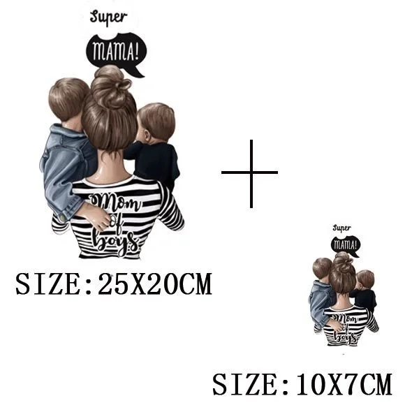 Термонаклейка на одежду футболка с принтом для мамы и папы одежда девочек