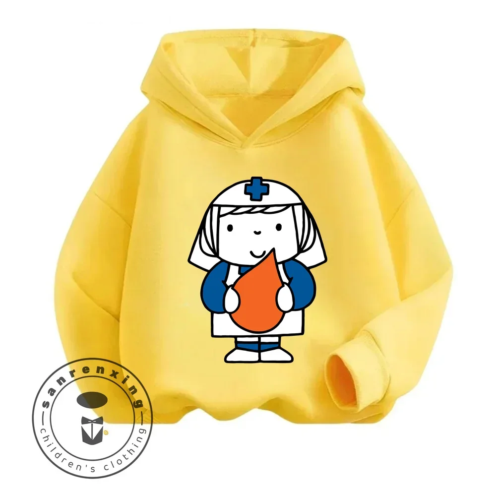 Толстовка С Мультяшным Принтом Miffy — Дышащая Легкая Детская Длинными Рукавами